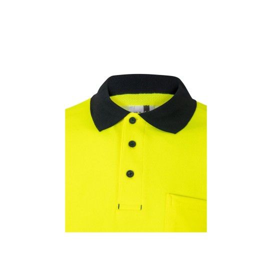 Polo Algodão Bicolor Manga Curta Faixas Refletoras 305523 Velilla (Tamanho L.Azul Navy/Amarelo) Polo Algodão Bicolor Manga Curta Faixas Refletoras 305523 Velilla (Tamanho L.Azul Navy/Amarelo)