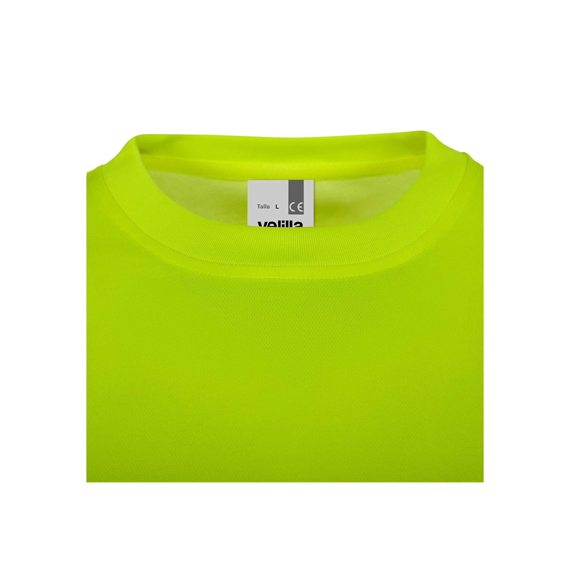 T-shirt Algod�o Manga Comprida Faixas Refletoras 305618 Velilla  (Tamanho L.Amarelo Fluorescente)