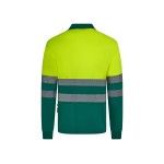Polo Poli�ster Reciclado Bicolor Manga Comprida Faixas Refletoras 305535 Velilla  (Tamanho S.Verde/A