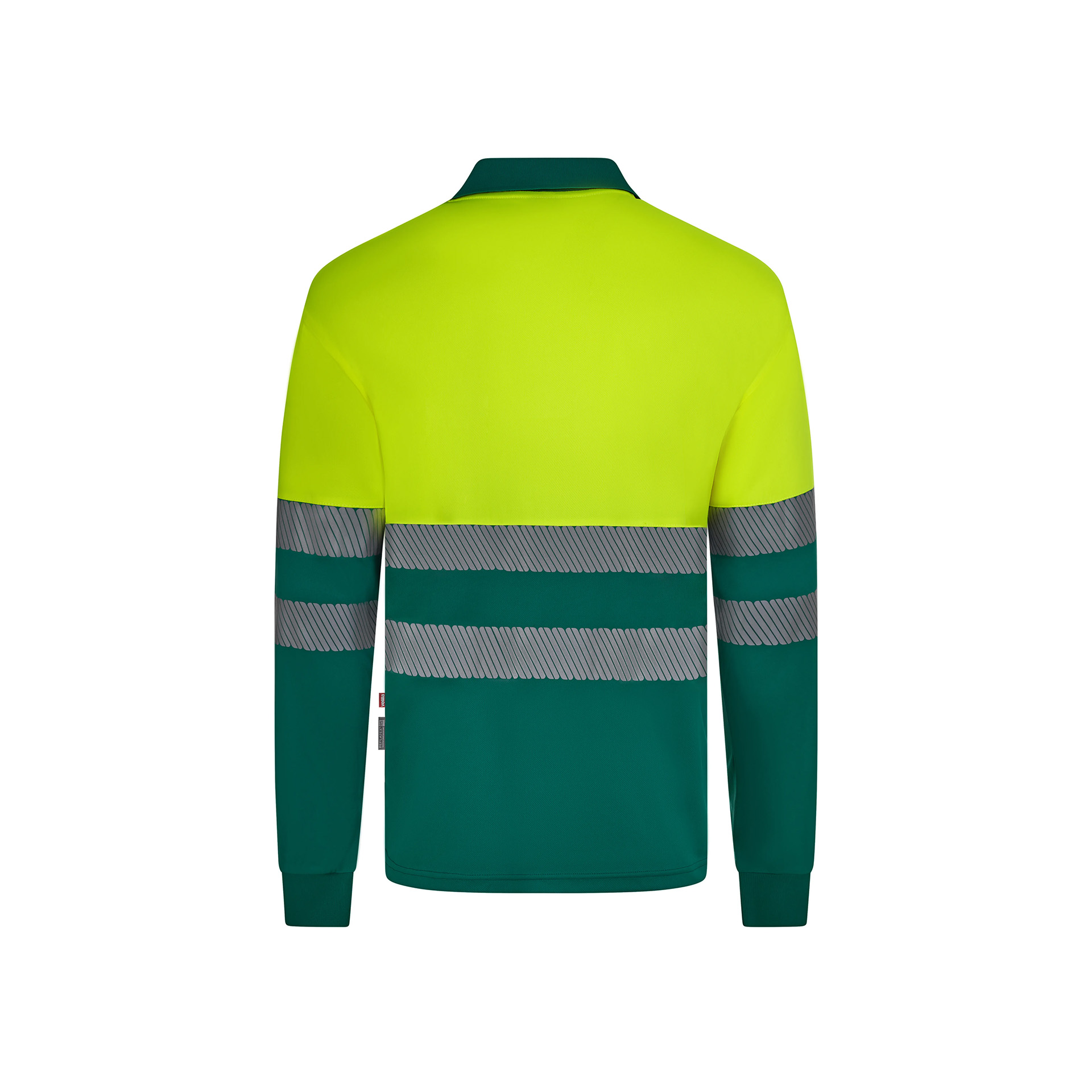 Polo Poli�ster Reciclado Bicolor Manga Comprida Faixas Refletoras 305535 Velilla  (Tamanho S.Verde/A