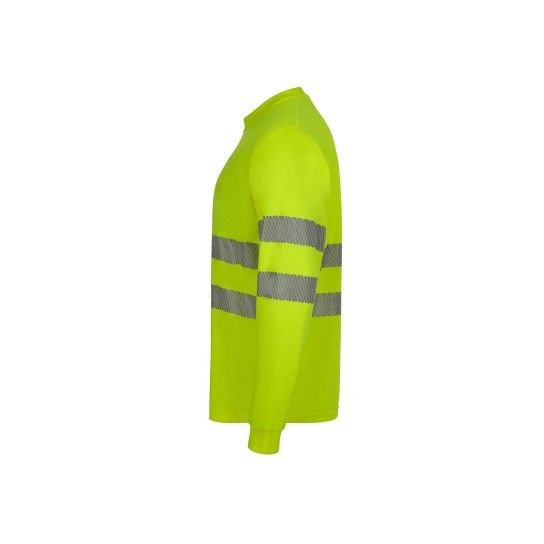 T-shirt Poli�ster Reciclado Manga Comprida Faixas Refletoras 305634 Velilla  (Tamanho L.Amarelo Fluo