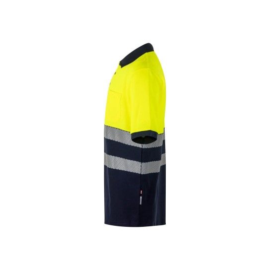 Polo Algodão Bicolor Manga Curta Faixas Refletoras 305523 Velilla (Tamanho L.Azul Navy/Amarelo) Polo Algodão Bicolor Manga Curta Faixas Refletoras 305523 Velilla (Tamanho L.Azul Navy/Amarelo)