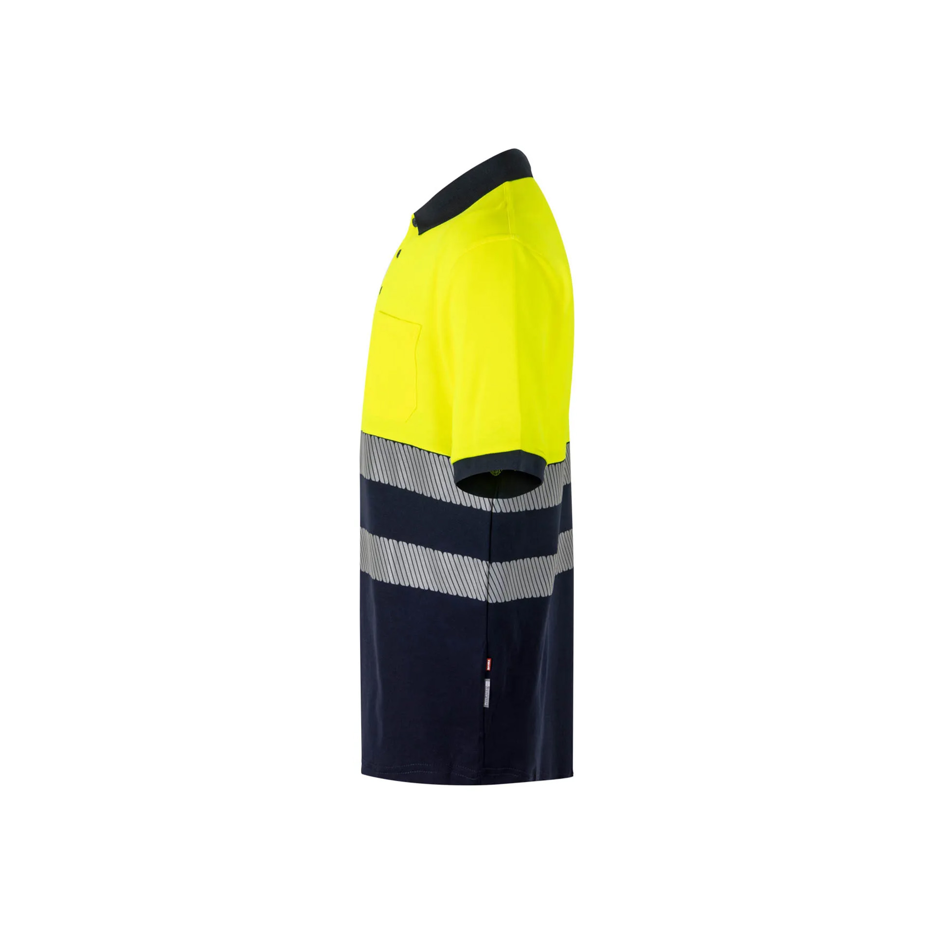 Polo Algodão Bicolor Manga Curta Faixas Refletoras 305523 Velilla (Tamanho L.Azul Navy/Amarelo) Polo Algodão Bicolor Manga Curta Faixas Refletoras 305523 Velilla (Tamanho L.Azul Navy/Amarelo)