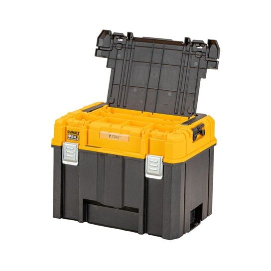Caixa de Ferrametas Profunda com Alça de Alumínio IP54 TSTAK Dewalt DWST83343-1 Caixa de Ferrametas Profunda com Alça de Alumínio IP54 TSTAK Dewalt DWST83343-1