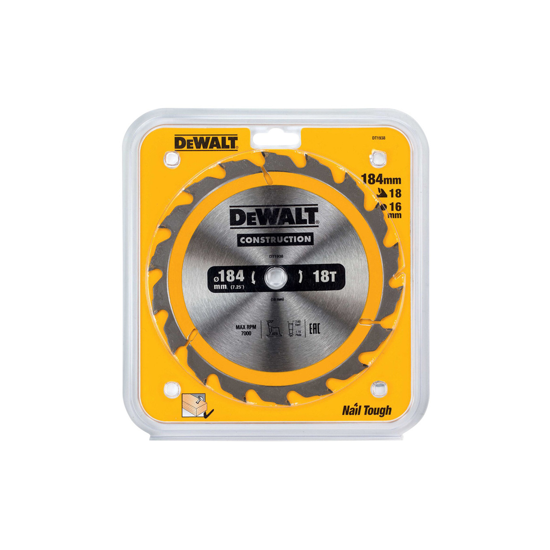 Lâmina para Serra Circular Estacionária 184x16mm 18T Dewalt Lâmina para Serra Circular Estacionária 184x16mm 18T Dewalt