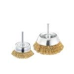 Escova Tipo Ta�a TE50 com Espig�o 6 mm em A�o Latonado 50 mm SIT