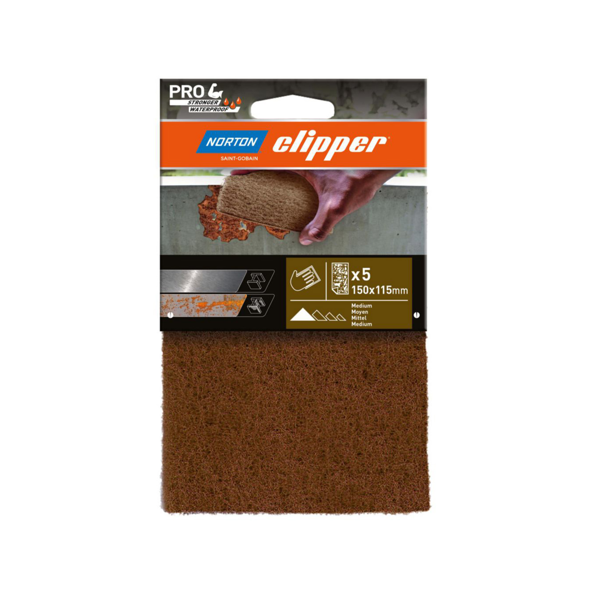Lixa para Limpeza Exigente Clipper 150x115mm Gr�o M�dio