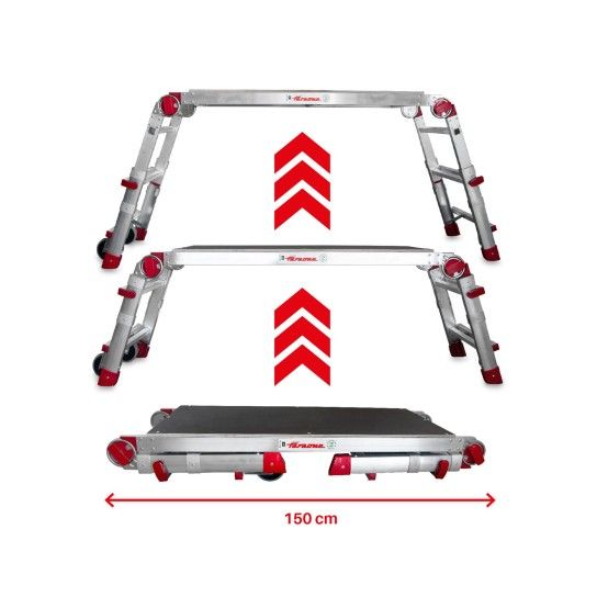 Plataforma de Trabalho Dobrável e Regulável em Altura 62/89cm PLAT Faraone Plataforma de Trabalho Dobrável e Regulável em Altura 62/89cm PLAT Faraone