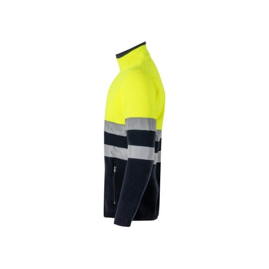 Casaco Polar Bicolor AV 301503 Velilla (Tamanho S.Cinzento/Amarelo Fluorescente)