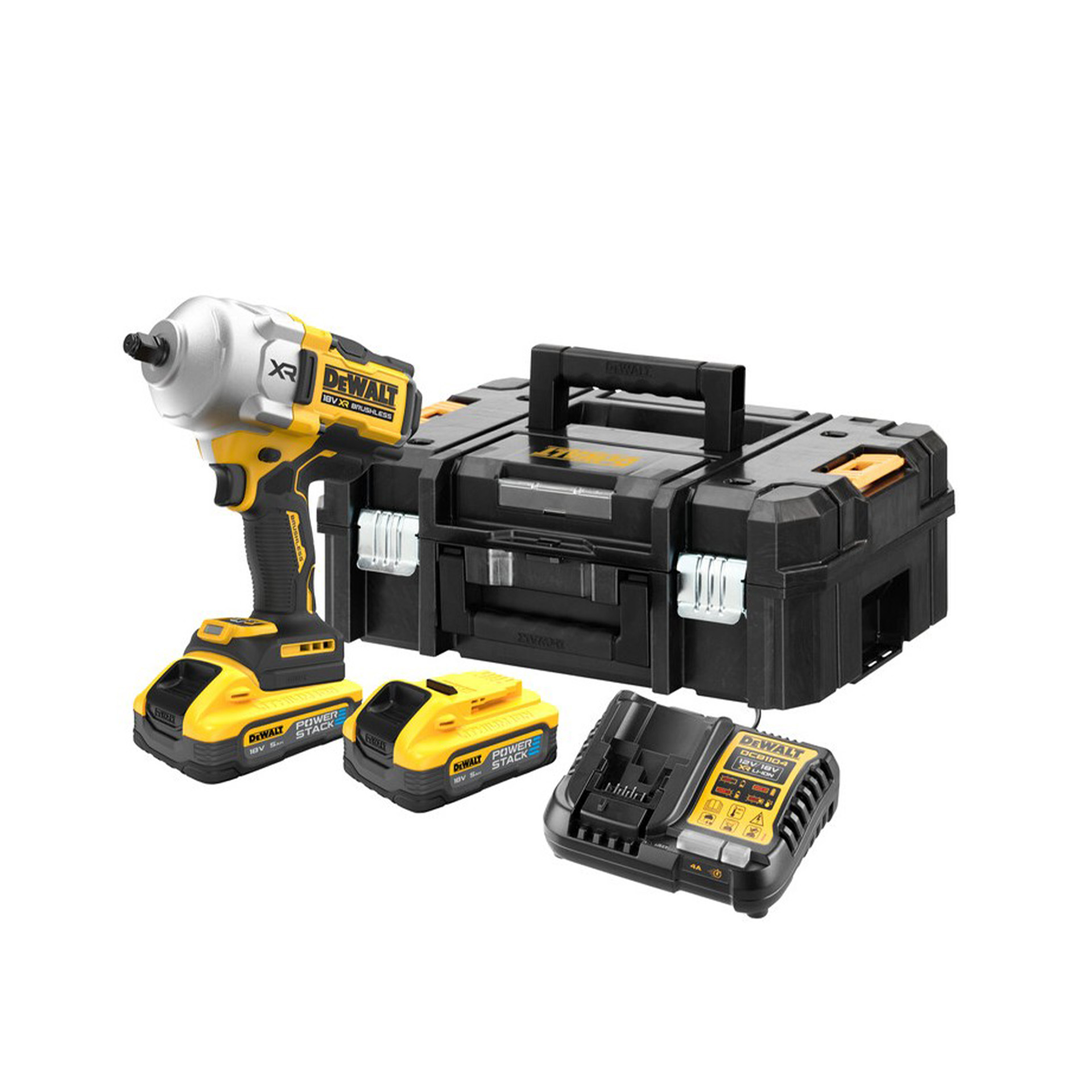 Chave Impacto sem Escovas XR 18V Powerstack Li-Ion 5Ah 1/2