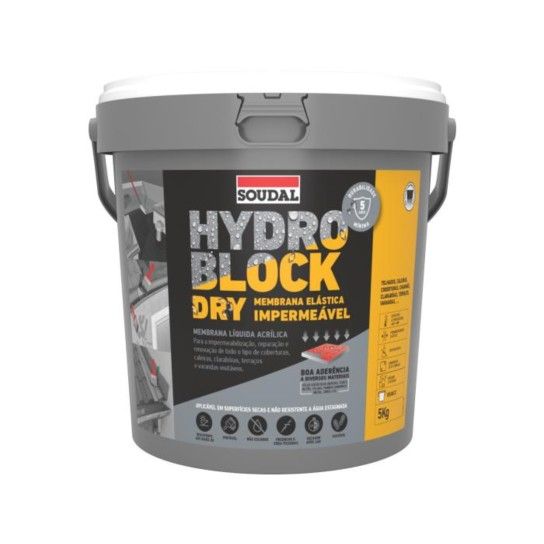 Membrana Imperme�vel Hydro Block Dry Soudal (Terracota.18kg)