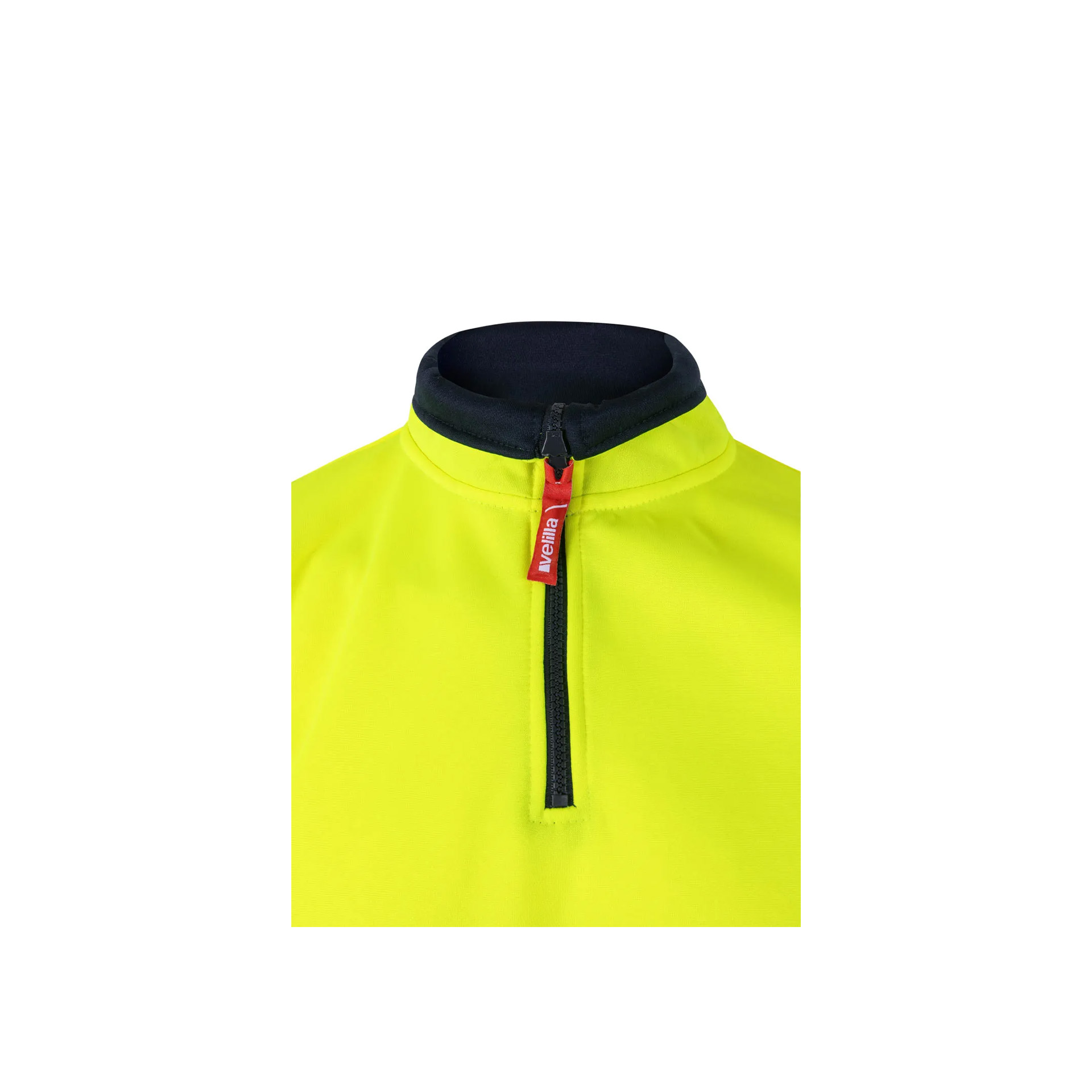 Sweatshirt Bicolor com Meio Fecho e Faixas Refletoras 305703 Velilla  (Tamanho S.Verde/Amarelo)