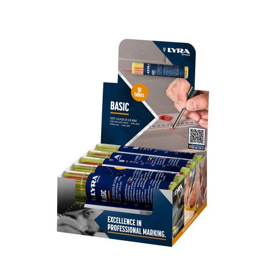 Minas de Reposi��o Lyra Dry Basic  Grafite/Vermelho/Amarelo