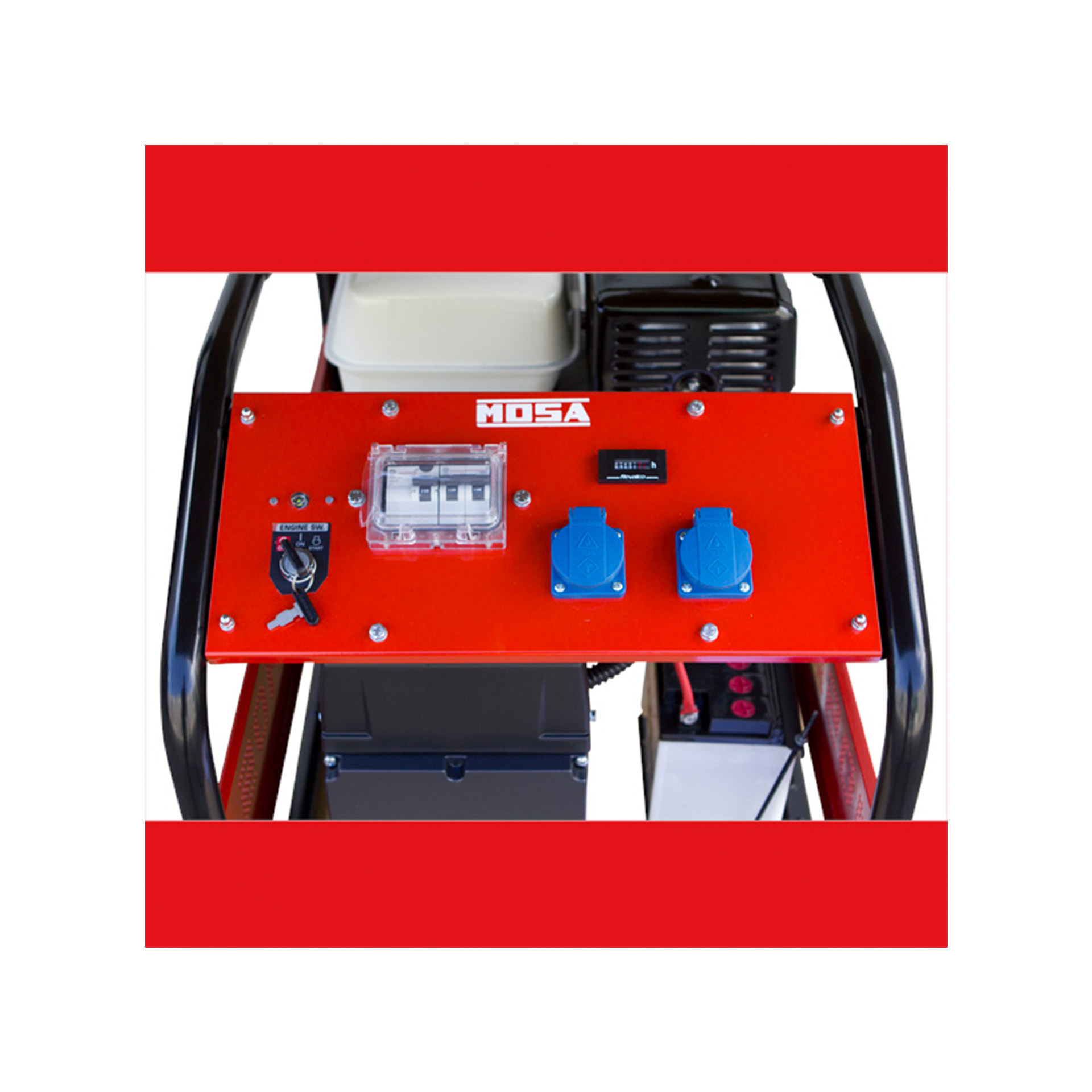 Gerador a Gasolina GE-7500 MBH Rental Mosa com Motor Honda Gx390 Gerador a Gasolina GE-7500 MBH Rental Mosa com Motor Honda Gx390