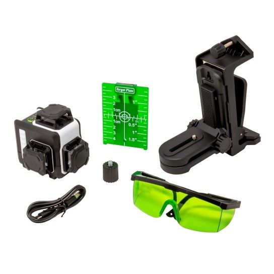 Mini Nível Laser 3D Raio Verde 30m Medid Mini Nível Laser 3D Raio Verde 30m Medid