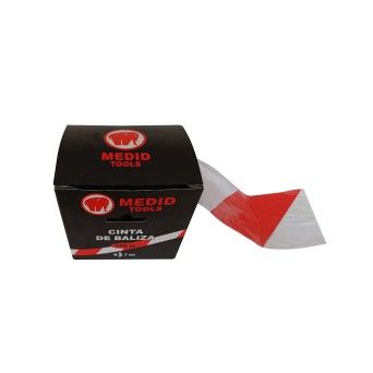 Fita de Sinaliza��o Bicolor Vermelho/Branco 200mx7cm Medid