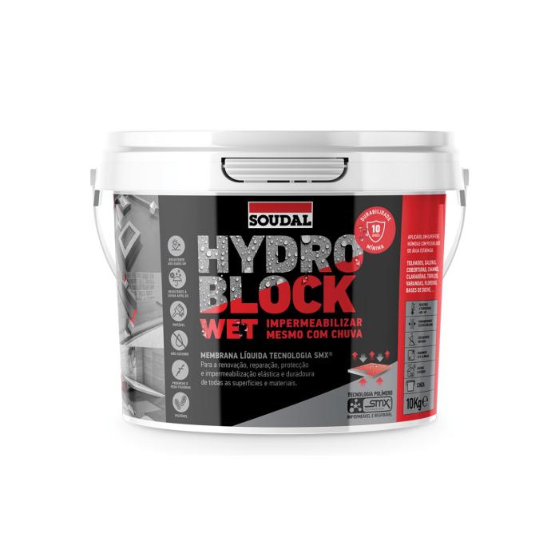 Membrana Imperme�vel Hydro Block Wet Soudal (Cinzento.10kg)