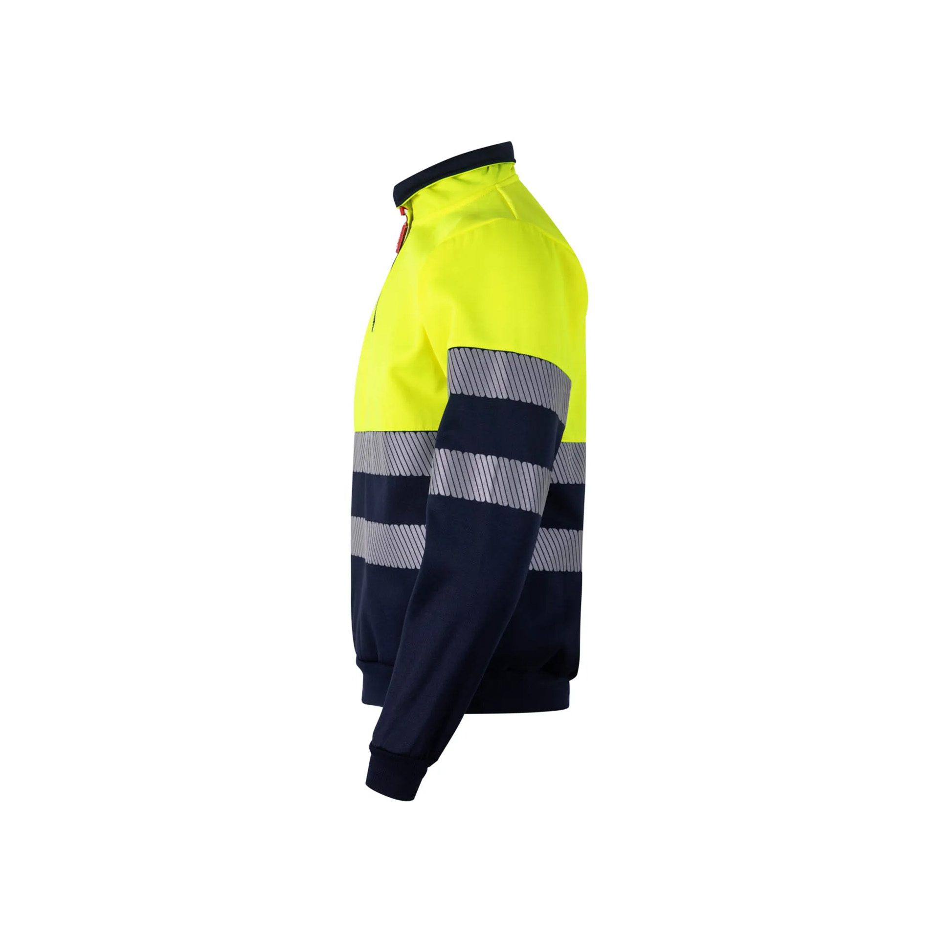 Sweatshirt Bicolor com Meio Fecho e Faixas Refletoras 305703 Velilla  (Tamanho S.Verde/Amarelo)