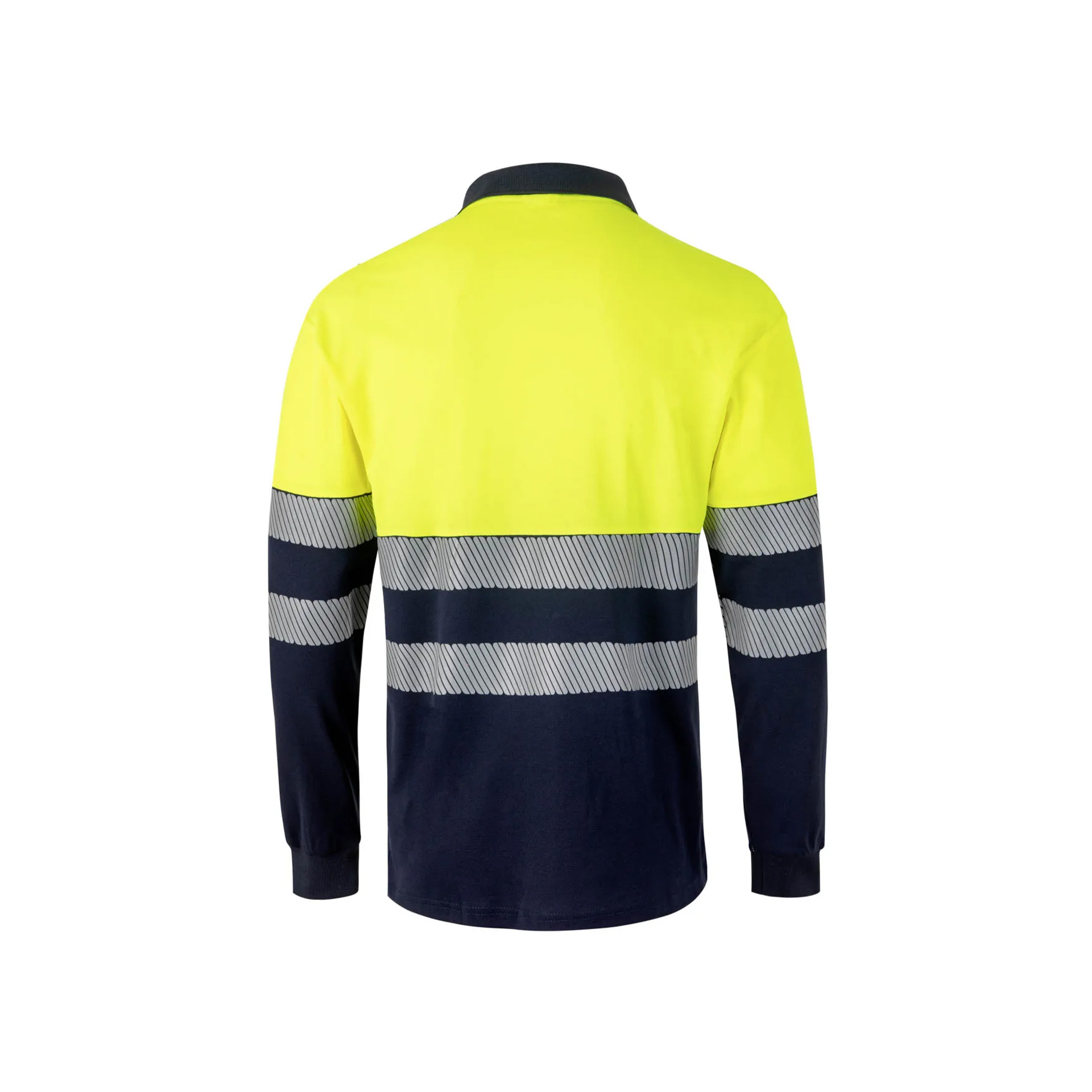 Polo Algod�o Bicolor Manga Comprida Faixas Refletoras 305525 Velilla (Tamanho S.Verde/Amarelo)