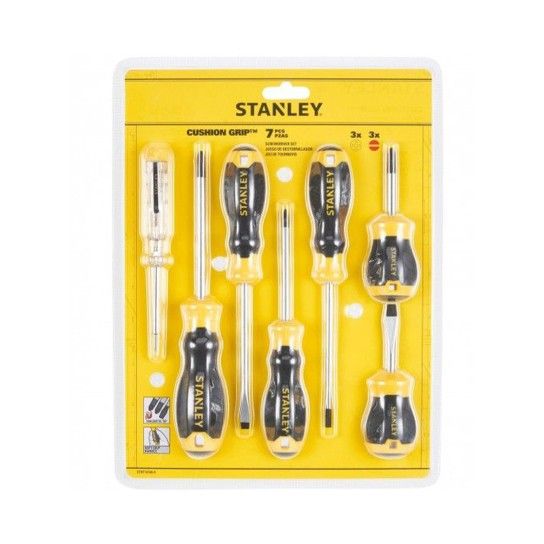 Conjunto de 7 Chaves de Punho Cushion Grip Stanley