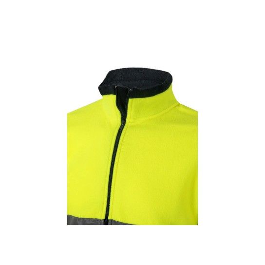Casaco Polar Bicolor AV 301503 Velilla (Tamanho S.Cinzento/Amarelo Fluorescente)