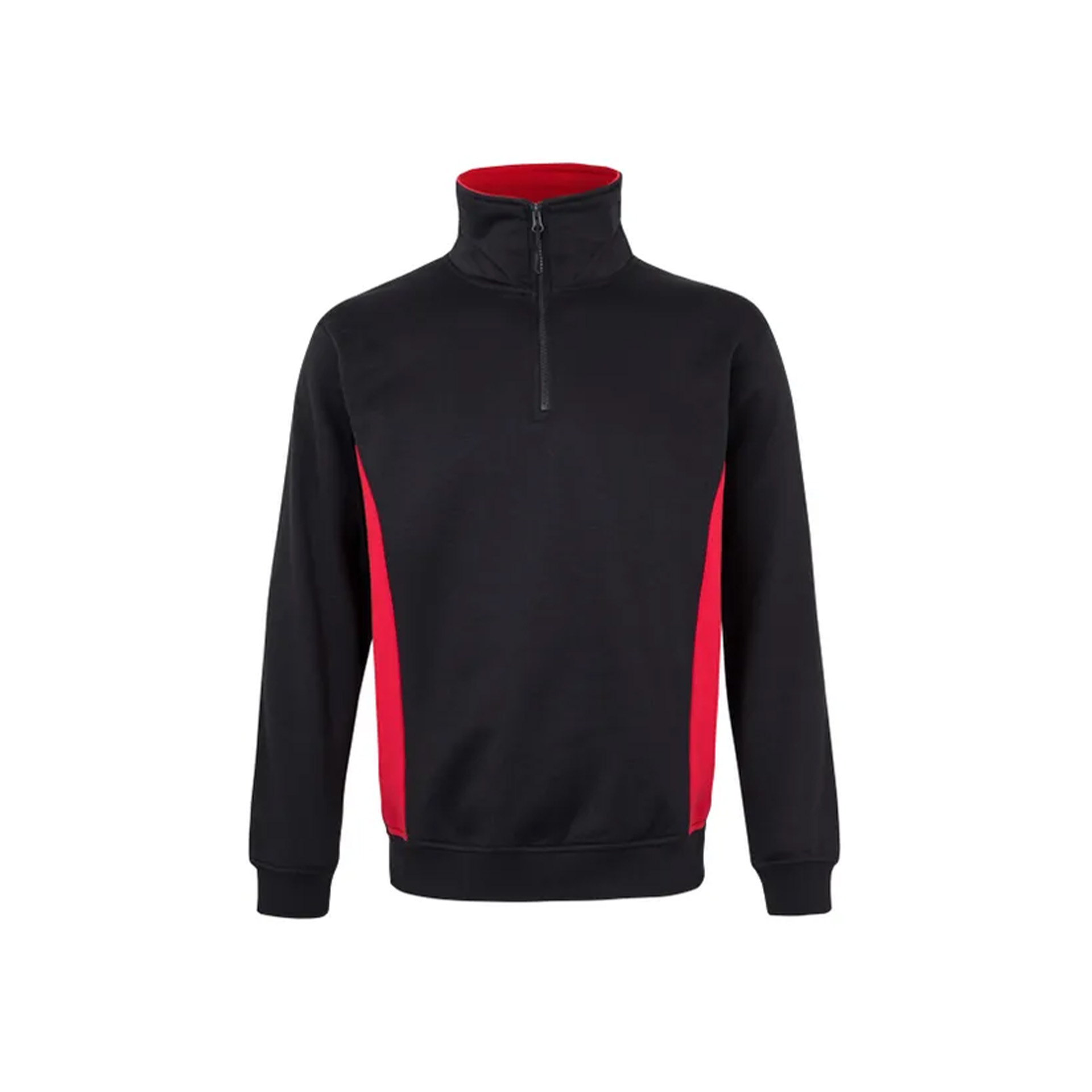 Sweatshirt Bicolor com Meio Fecho 105704 Velilla (Tamanho L.Preto/Vermelho) Sweatshirt Bicolor com Meio Fecho 105704 Velilla (Tamanho L.Preto/Vermelho)