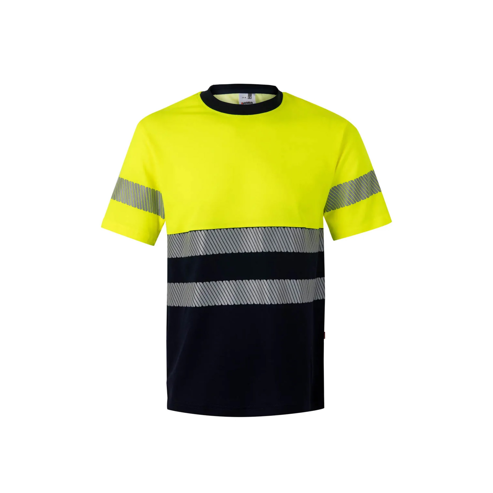 T-shirt Algodão Bicolor Manga Curta Faixas Refletoras 305509 Velilla (Tamanho L.Azul Navy/Amarelo) T-shirt Algodão Bicolor Manga Curta Faixas Refletoras 305509 Velilla (Tamanho L.Azul Navy/Amarelo)
