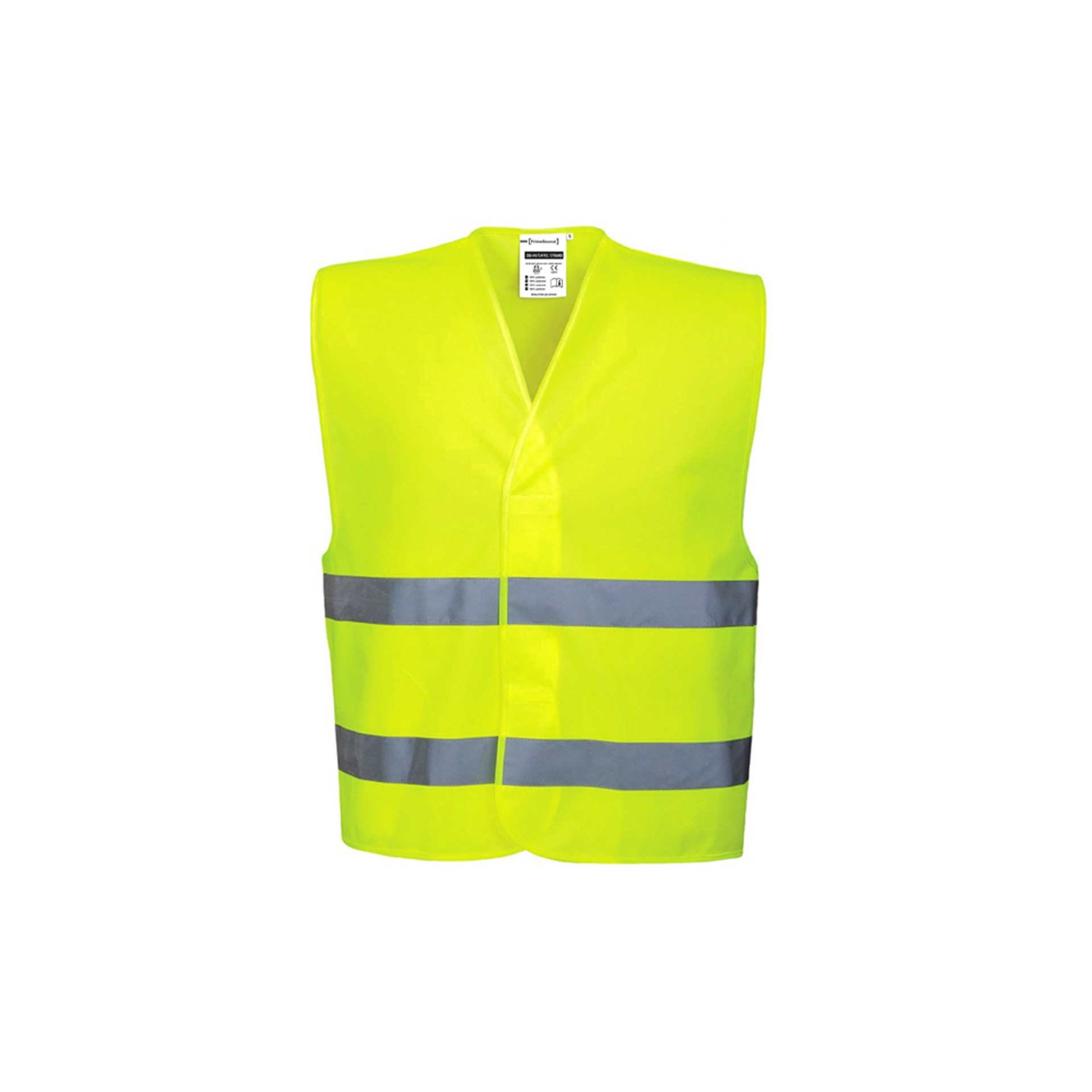 Colete de Alta Visibilidade com Fecho em Velcro Amarelo Flluorescente Marca (Tamanho 2XL)