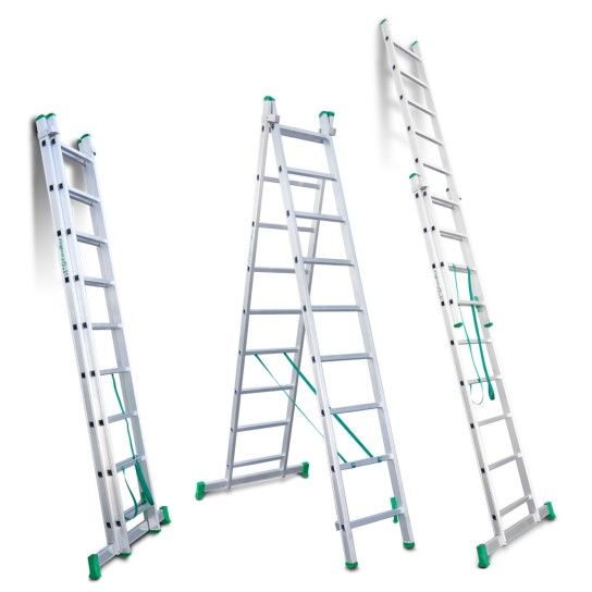 Escada com 2 Secções e Base ES-DOBLE Escalibur (7+7 Degraus) Escada com 2 Secções e Base ES-DOBLE Escalibur (7+7 Degraus)