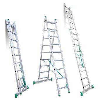 Escada com 2 Secções e Base ES-DOBLE Escalibur (7+7 Degraus) Escada com 2 Secções e Base ES-DOBLE Escalibur (7+7 Degraus)