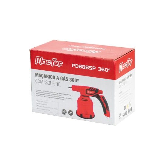 Maçarico a Gás com Isqueiro MacFer PD888SP 360º Maçarico a Gás com Isqueiro MacFer PD888SP 360º