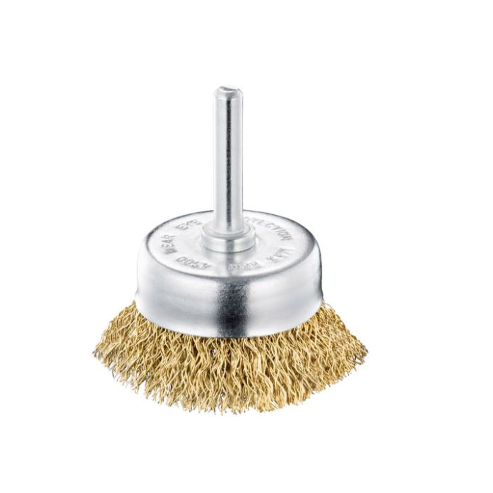Escova Tipo Ta�a TE50 com Espig�o 6 mm em A�o Latonado 50 mm SIT