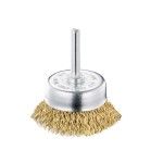 Escova Tipo Ta�a TE50 com Espig�o 6 mm em A�o Latonado 50 mm SIT