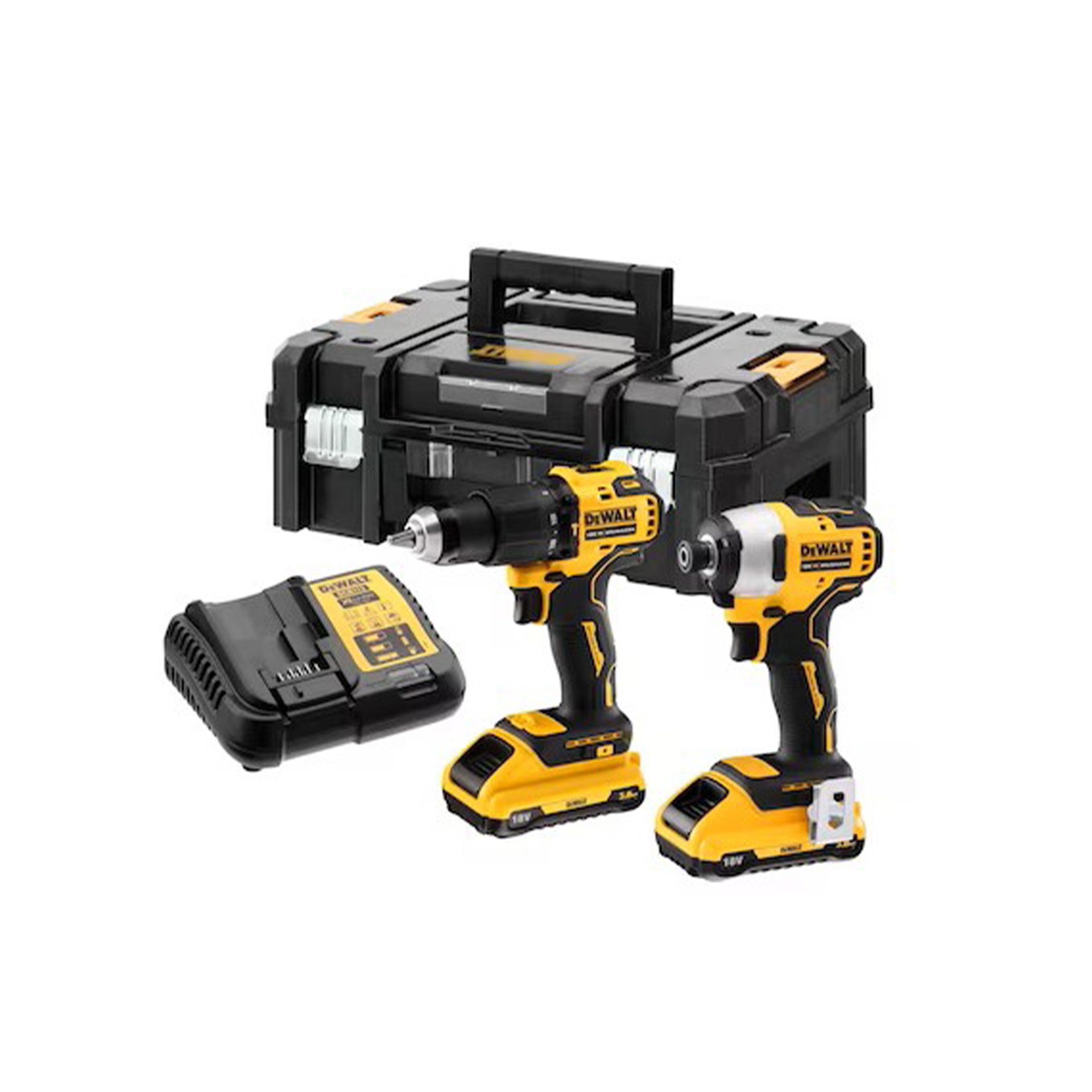 Kit Aparafusadora de Impacto + Berbequim Percussão 18 V 2x3Ah Dewalt DCK2062L2T-QW Kit Aparafusadora de Impacto + Berbequim Percussão 18 V 2x3Ah Dewalt DCK2062L2T-QW