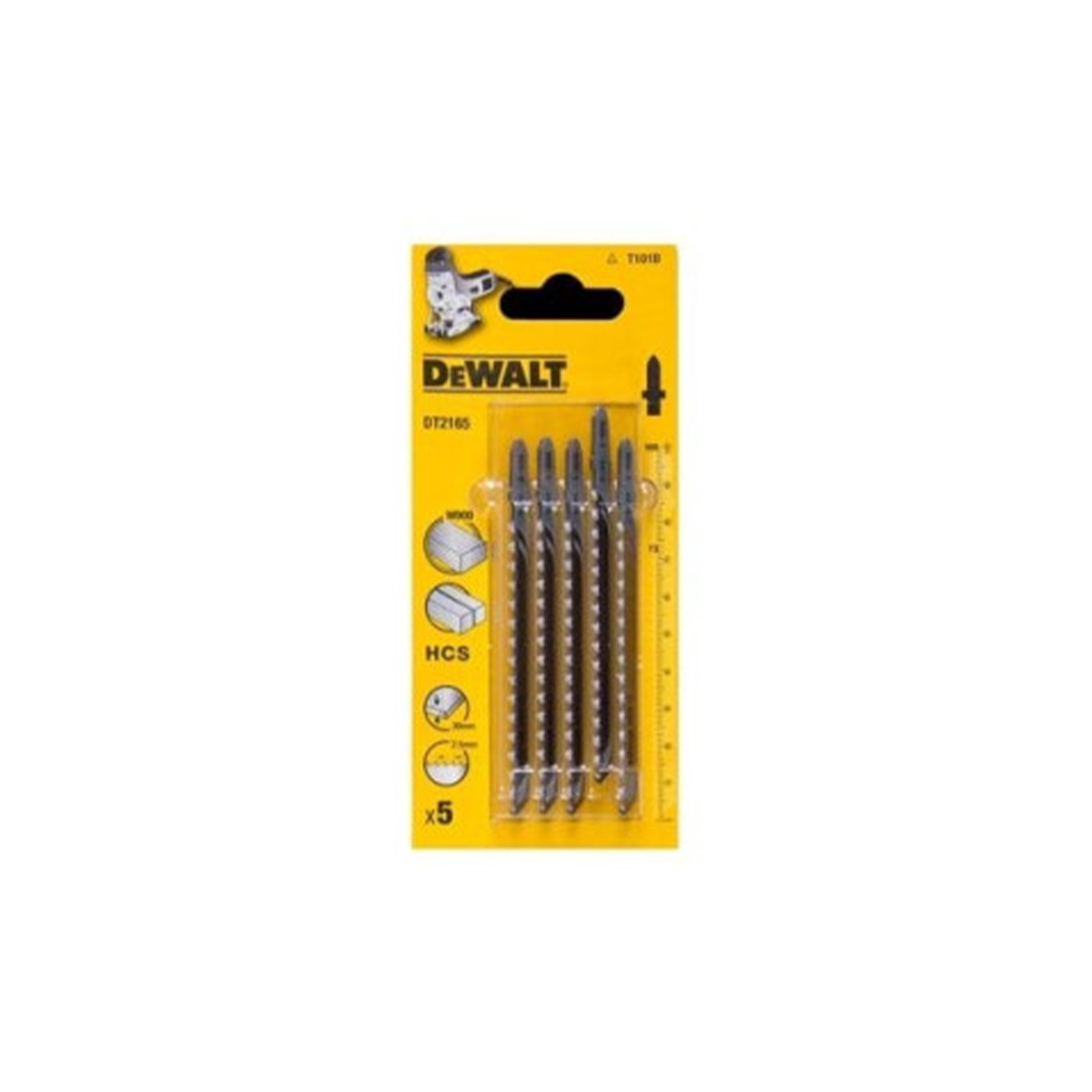 Lâminas HCS para Serras de Recorte de Madeira 100x2.5mm Dewalt 5 unidades Lâminas HCS para Serras de Recorte de Madeira 100x2.5mm Dewalt 5 unidades