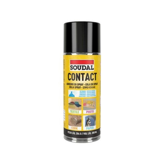 Cola de Contacto em Spray Soudal 300ml Cola de Contacto em Spray Soudal 300ml