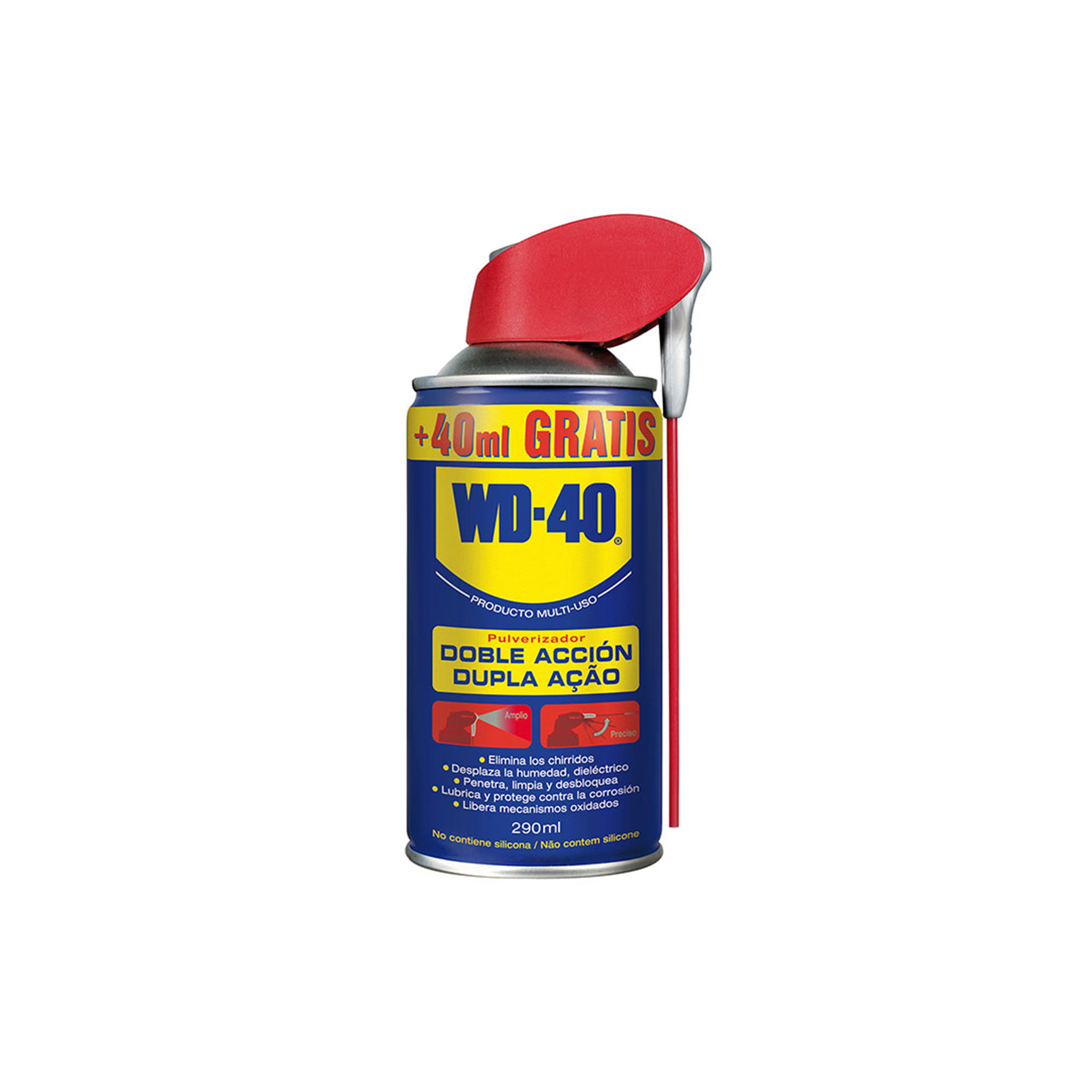 Spray Penetrante/ Lubrificante 250+40 ml Bico Duplo WD-40 Multi-Uso Spray Penetrante/ Lubrificante 250+40 ml Bico Duplo WD-40 Multi-Uso