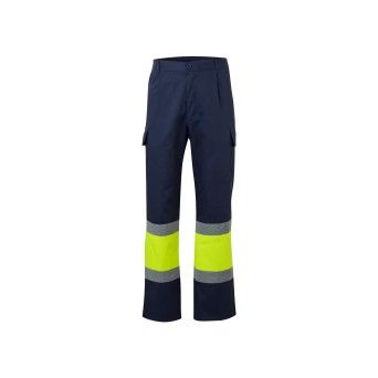 Cal�as Bicolor Av 303003 Velilla (Tamanho L.Azul Marinho/Amarelo Fluorescente)