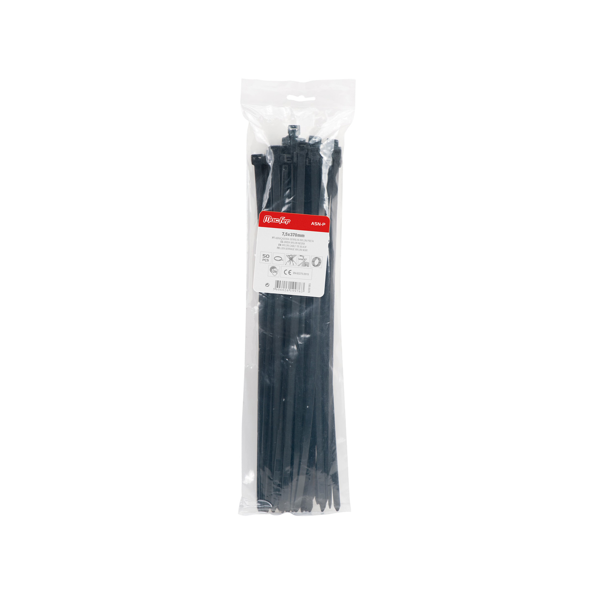 Abraçadeira Serrilha Nylon MacFer ASN-P Preta (2.5x120mm (100pçs)) Abraçadeira Serrilha Nylon MacFer ASN-P Preta (2.5x120mm (100pçs))