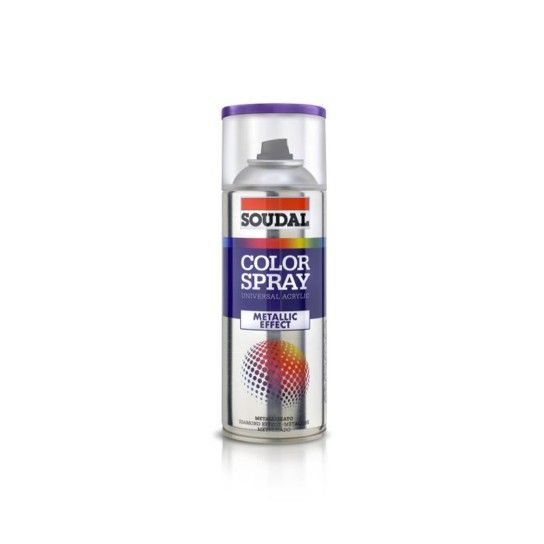 Color Spray Efeito Metalizado Soudal 400ml Prata