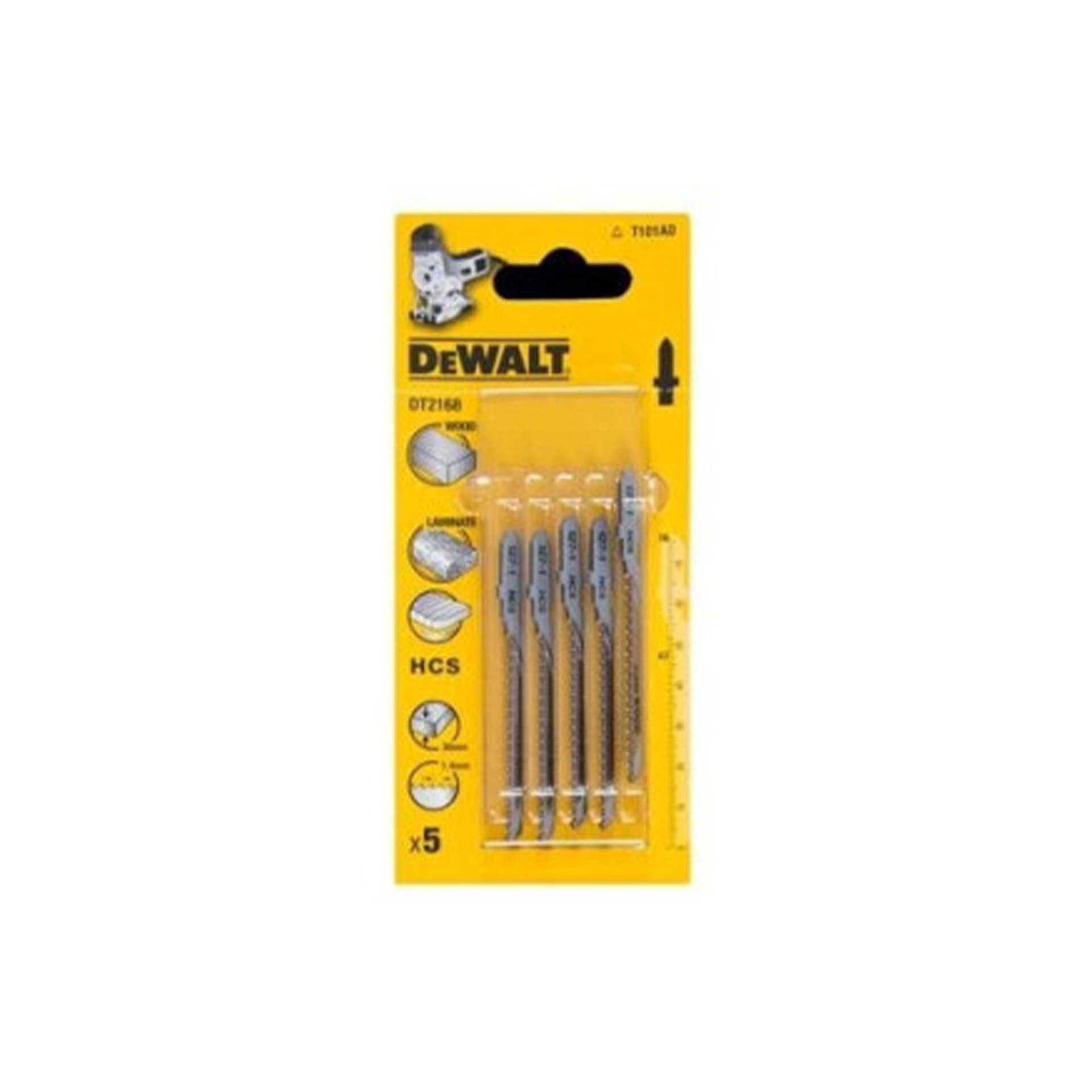 L�minas HCS para Serras de Recorte de Madeira 76x1.4mm Dewalt 5 unidades