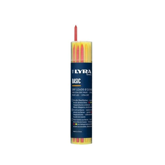 Minas de Reposi��o Lyra Dry Basic  Grafite/Vermelho/Amarelo