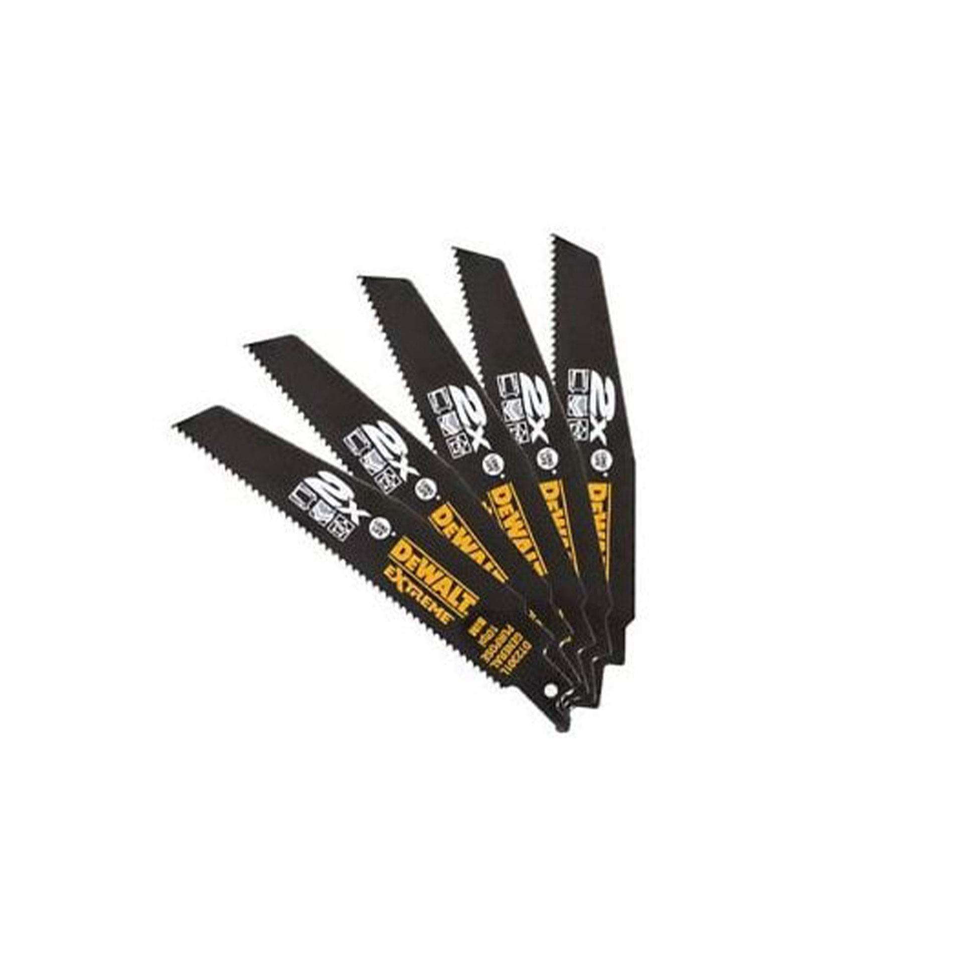 Lâminas de Sabre Bi-Metal Extreme para Uso Geral 152x2.5mm Dewalt 5 Unidades Lâminas de Sabre Bi-Metal Extreme para Uso Geral 152x2.5mm Dewalt 5 Unidades
