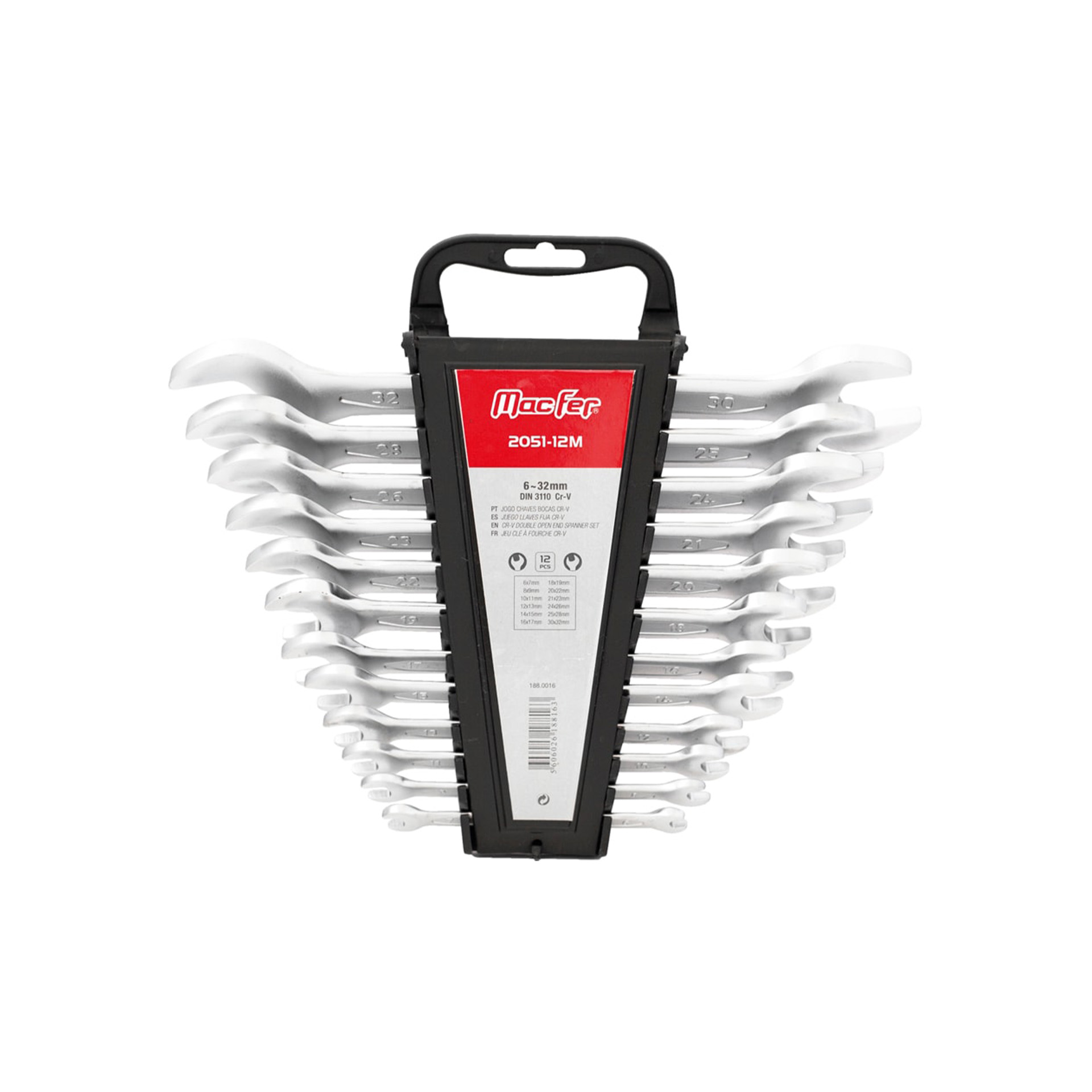 Jogo Chaves Bocas Cr-V MacFer 2051 (22mm 8Pçs) Jogo Chaves Bocas Cr-V MacFer 2051 (22mm 8Pçs)