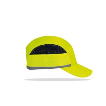 Chap�u de Prote��o Anti-Golpes com Ventila��o Lateral Amarelo Fluorescente SteelPro Safety