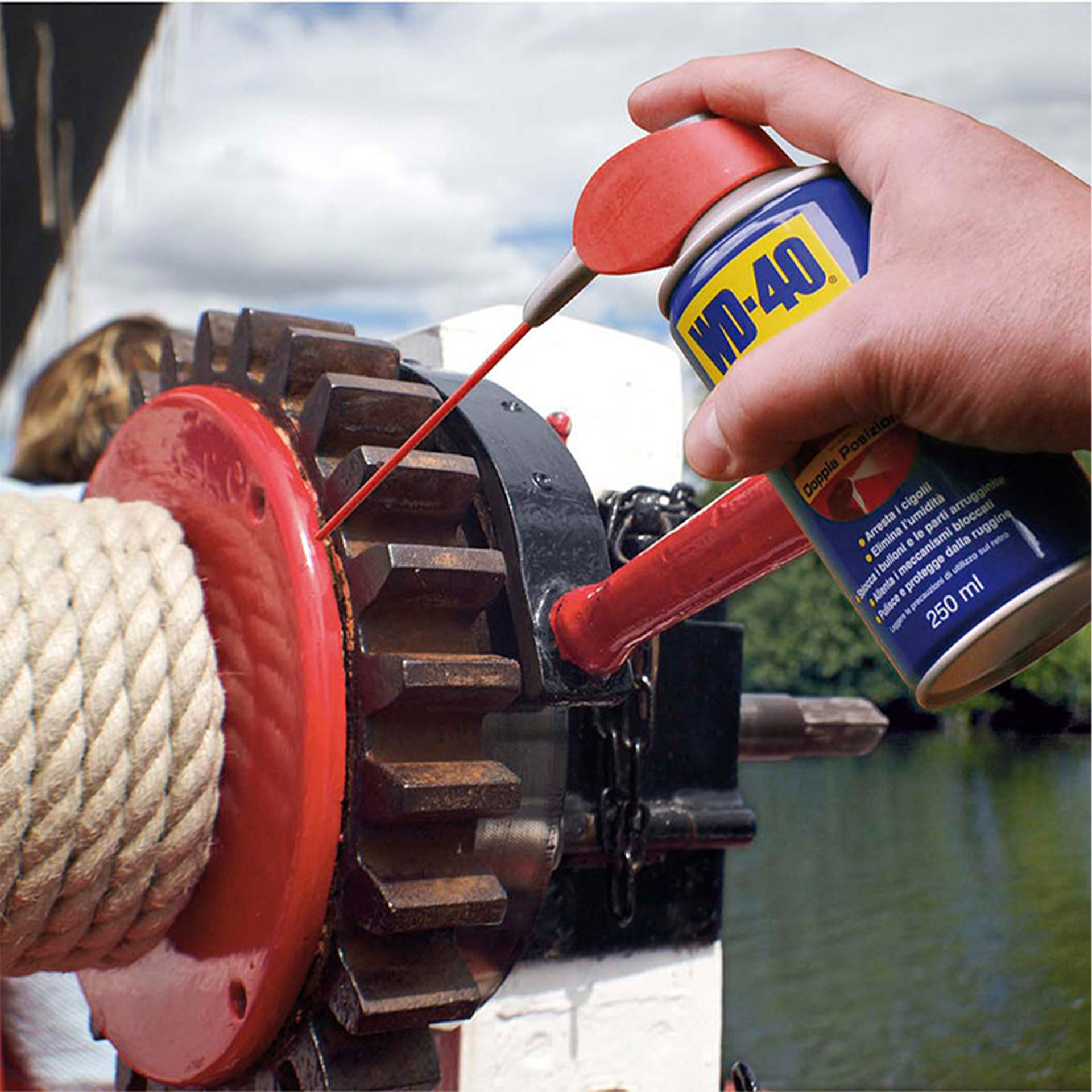Spray Penetrante/ Lubrificante 250+40 ml Bico Duplo WD-40 Multi-Uso Spray Penetrante/ Lubrificante 250+40 ml Bico Duplo WD-40 Multi-Uso