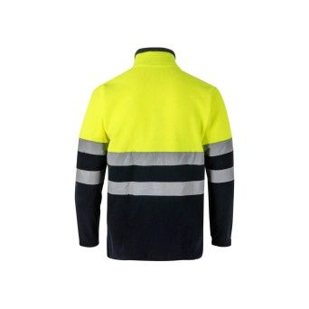 Casaco Polar Bicolor AV 301503 Velilla (Tamanho L.Azul Marinho/Amarelo Fluorescente)