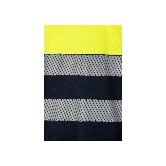 Polo Algod�o Bicolor Manga Comprida Faixas Refletoras 305525 Velilla (Tamanho S.Verde/Amarelo)