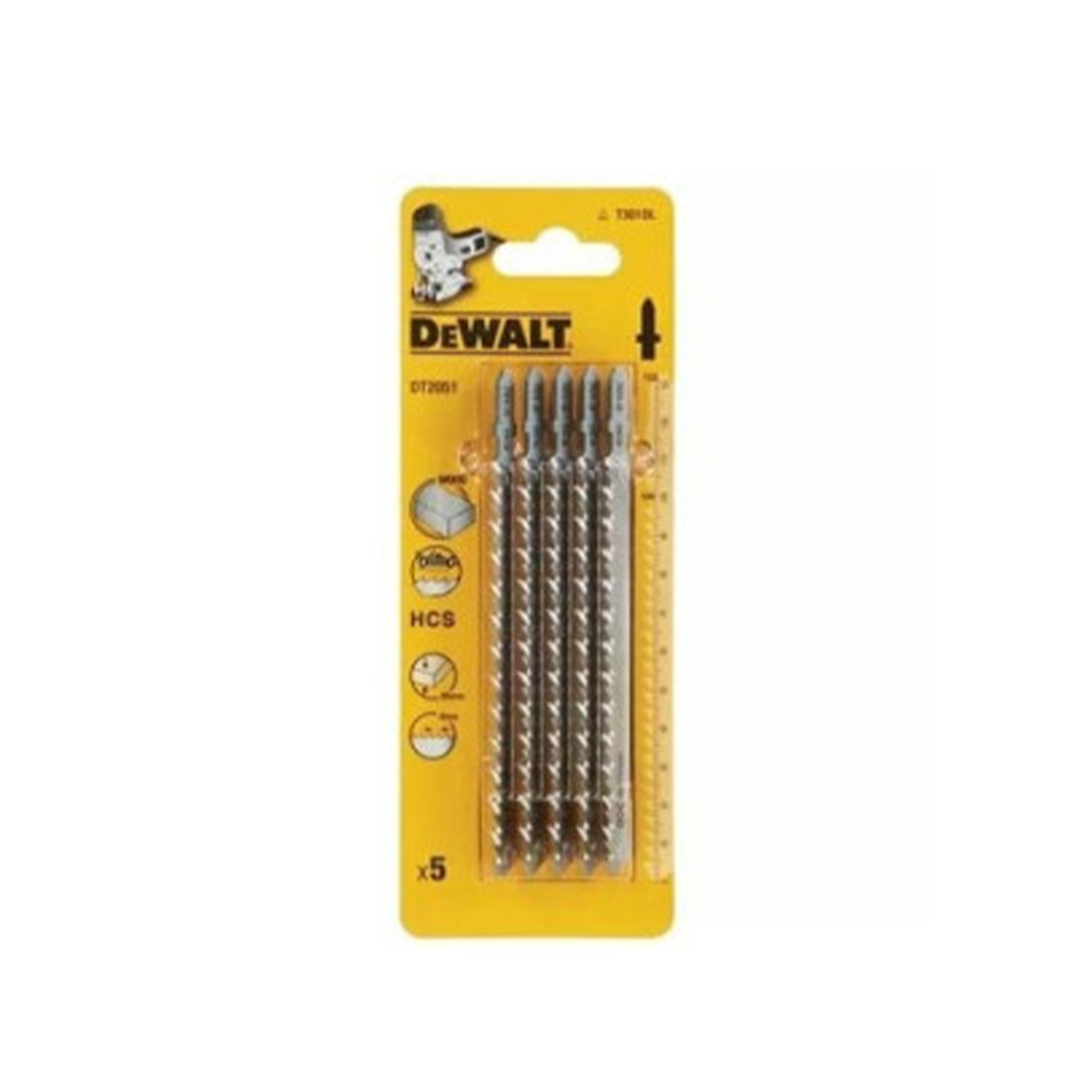 Lâminas HCS para Serra de Recorte de Madeira 132x4.00mm Dewalt 5 unidades Lâminas HCS para Serra de Recorte de Madeira 132x4.00mm Dewalt 5 unidades