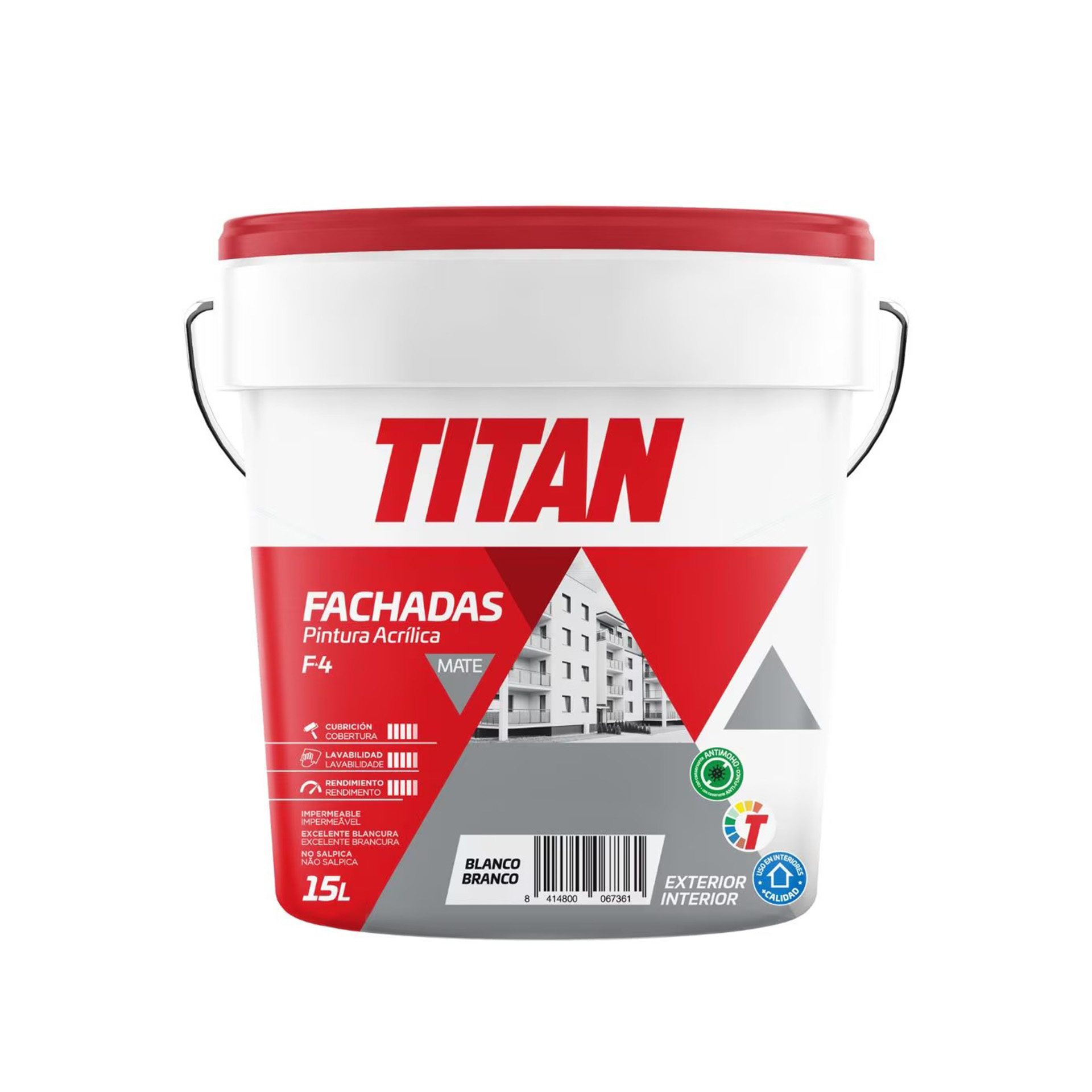 Tinta para Fachada Acrílico Mate F4 Titan (Branco.15 Lts.) Tinta para Fachada Acrílico Mate F4 Titan (Branco.15 Lts.)